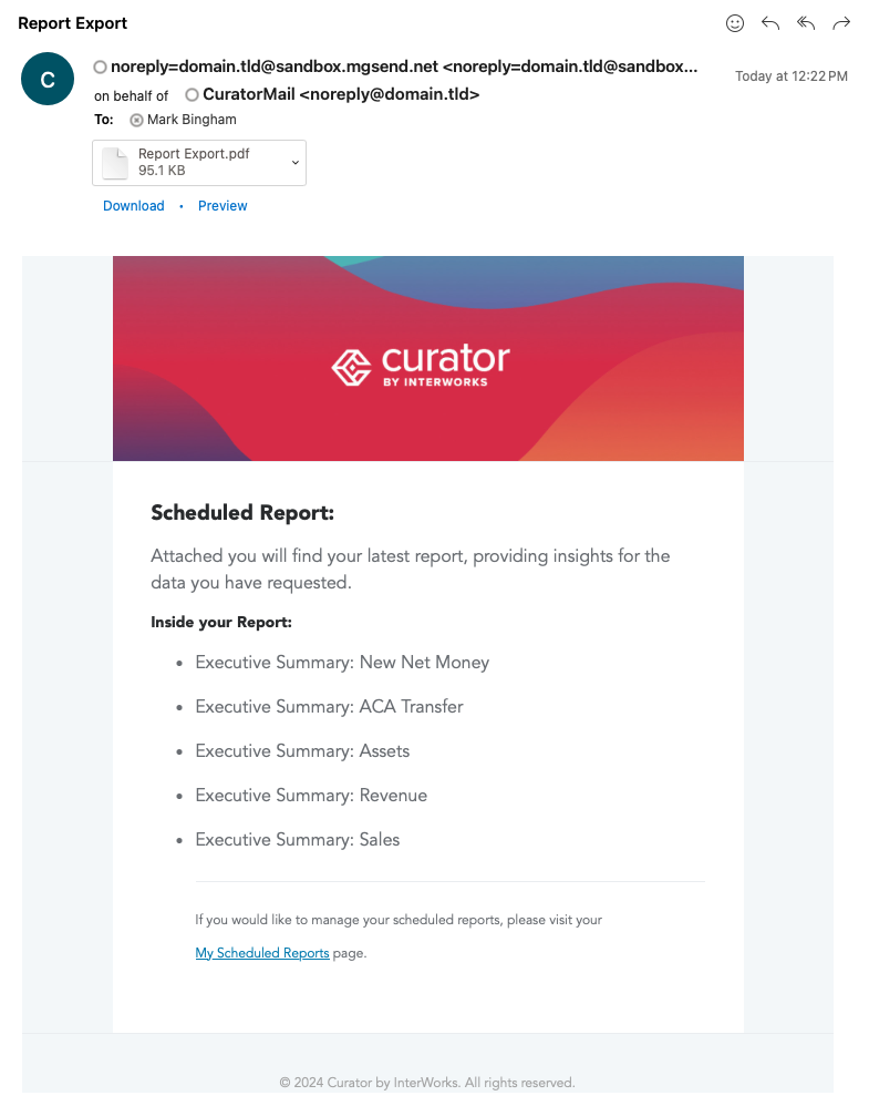 Report Scheduling