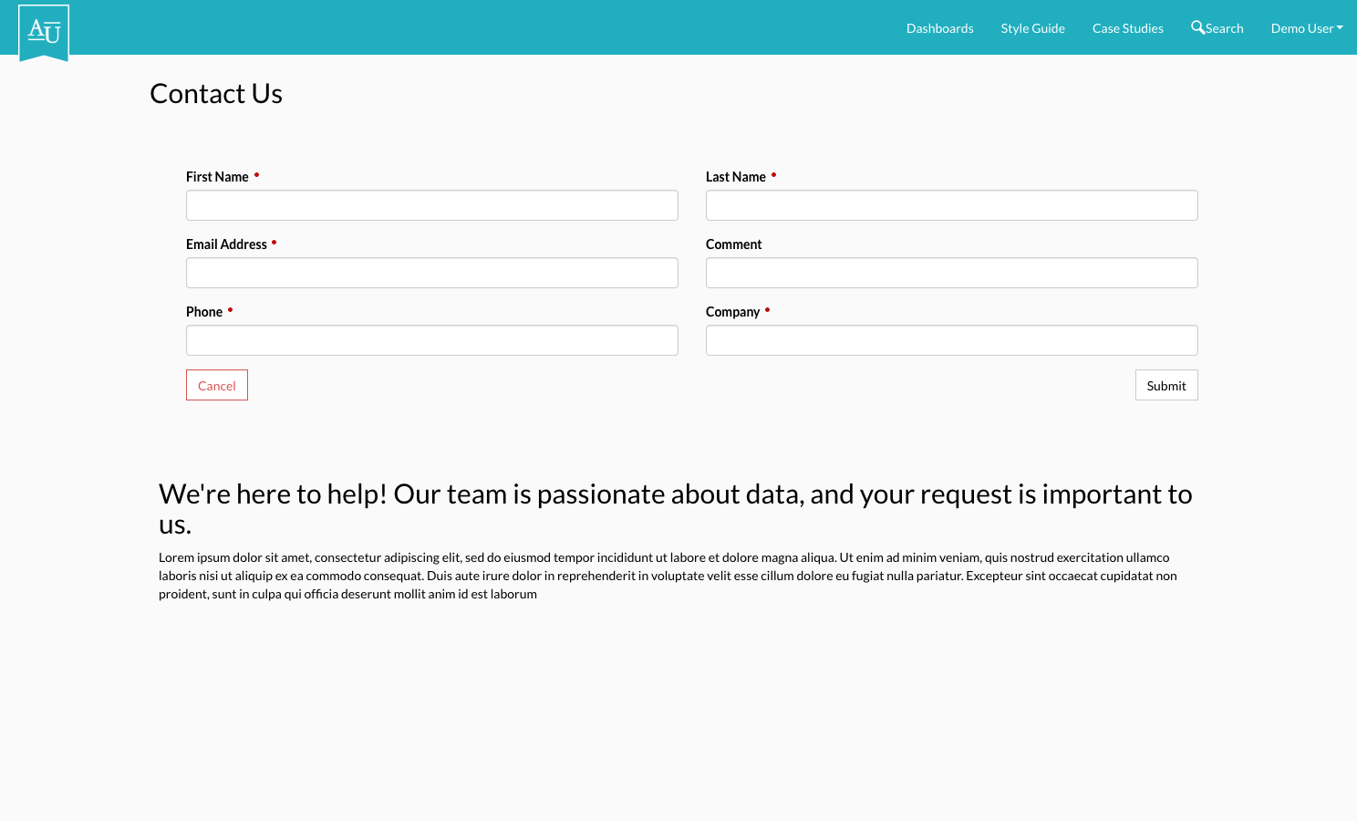 Form Management Interface